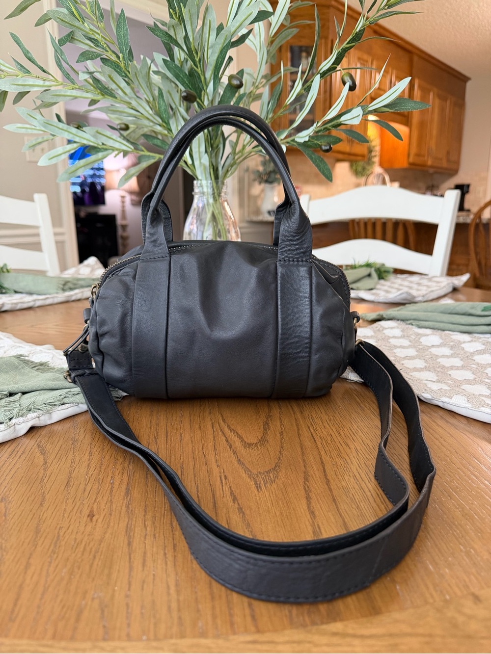 latico Black Leather Billie crossbody